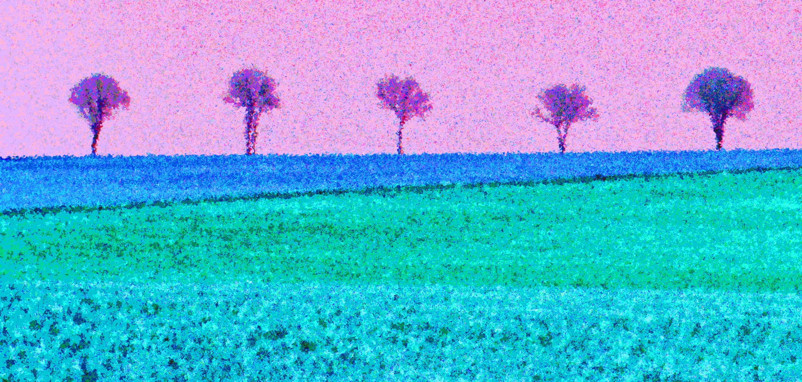Blue Tree Lined Avenue – Perfect Picture Art